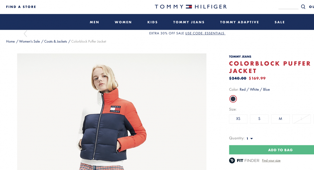 fit finder tommy hilfiger