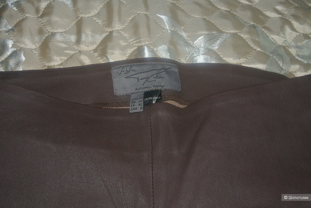 Кожаные легинсы брюки Tony Cohen размер 44-46