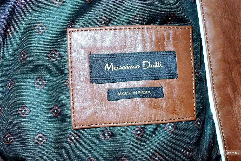 Кожаная куртка Massimo Dutti размер М