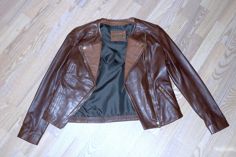 Кожаная куртка Massimo Dutti размер М