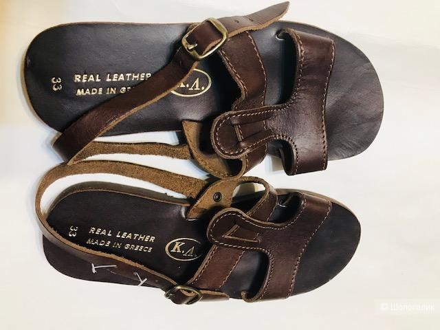Кожаные сандали K.Л-греция-33 размер