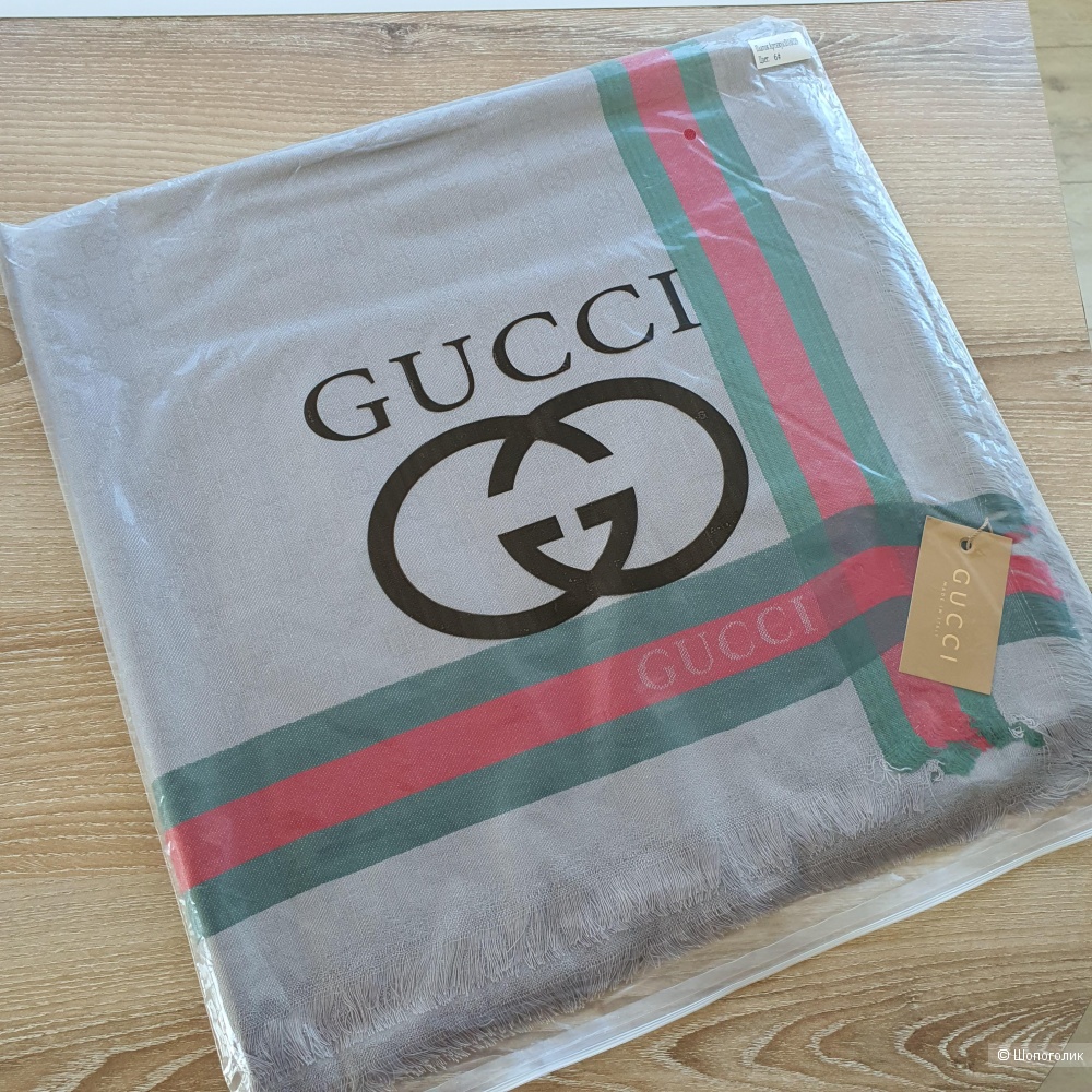 Платок-палантин (шаль) Gucci серый