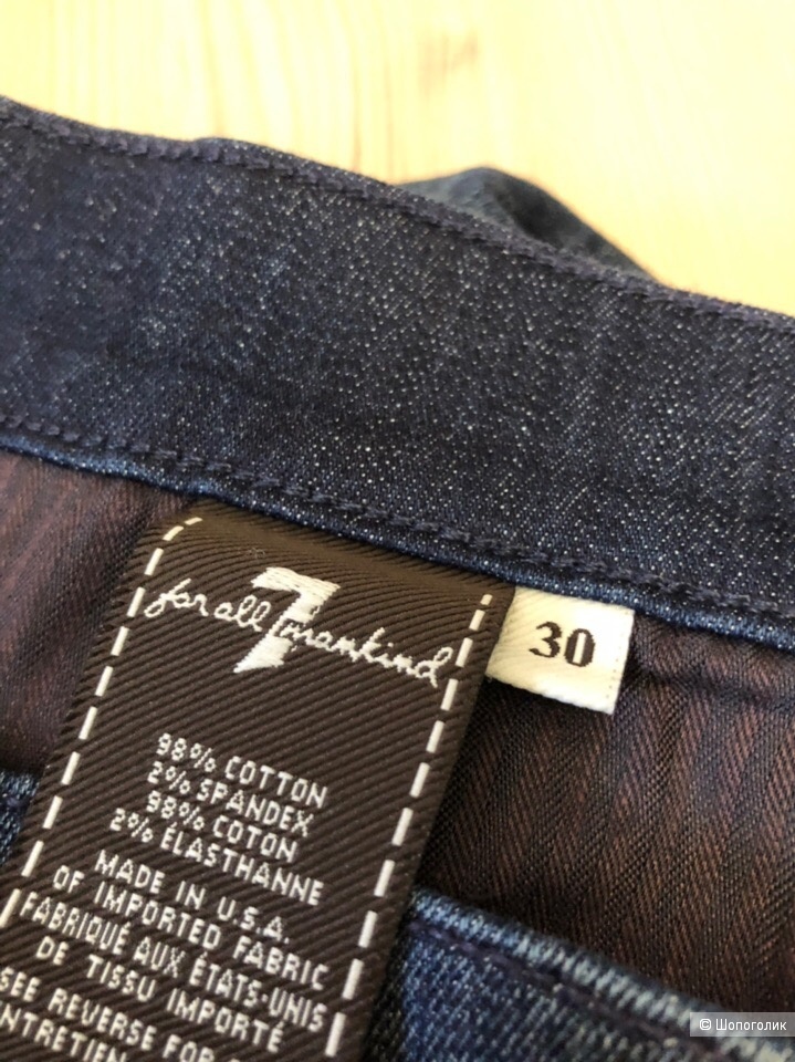 Джинсы" 7 FOR ALL MANKIND Boot Cut".Размер 30.