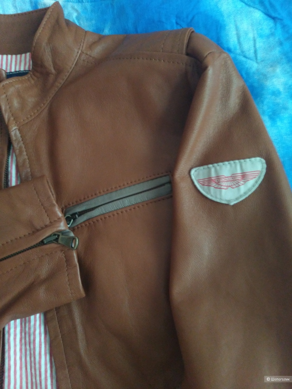 Кожаная куртка ASTON MARTIN рост 152