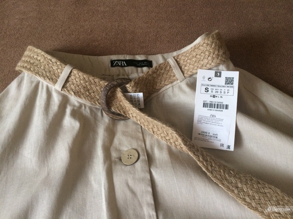 Льняная юбка Zara, размер S