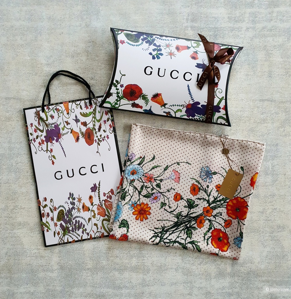 Платок Gucci шелк айвори