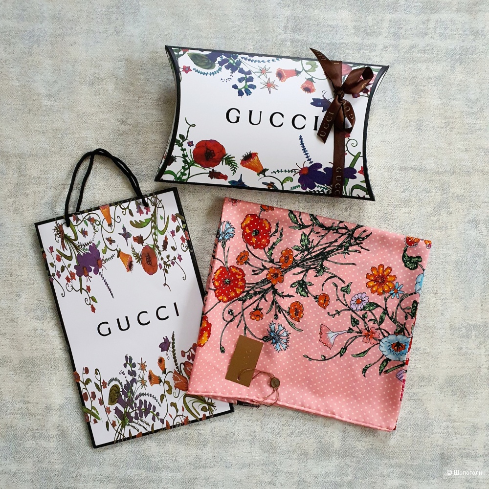 Платок Gucci шелк розовый