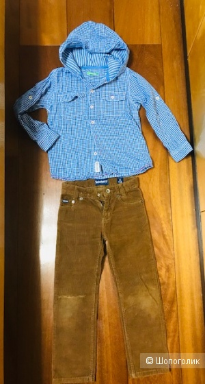 Комплект джинсы Tibmerland+ рубашка Bossini- 114-120 см