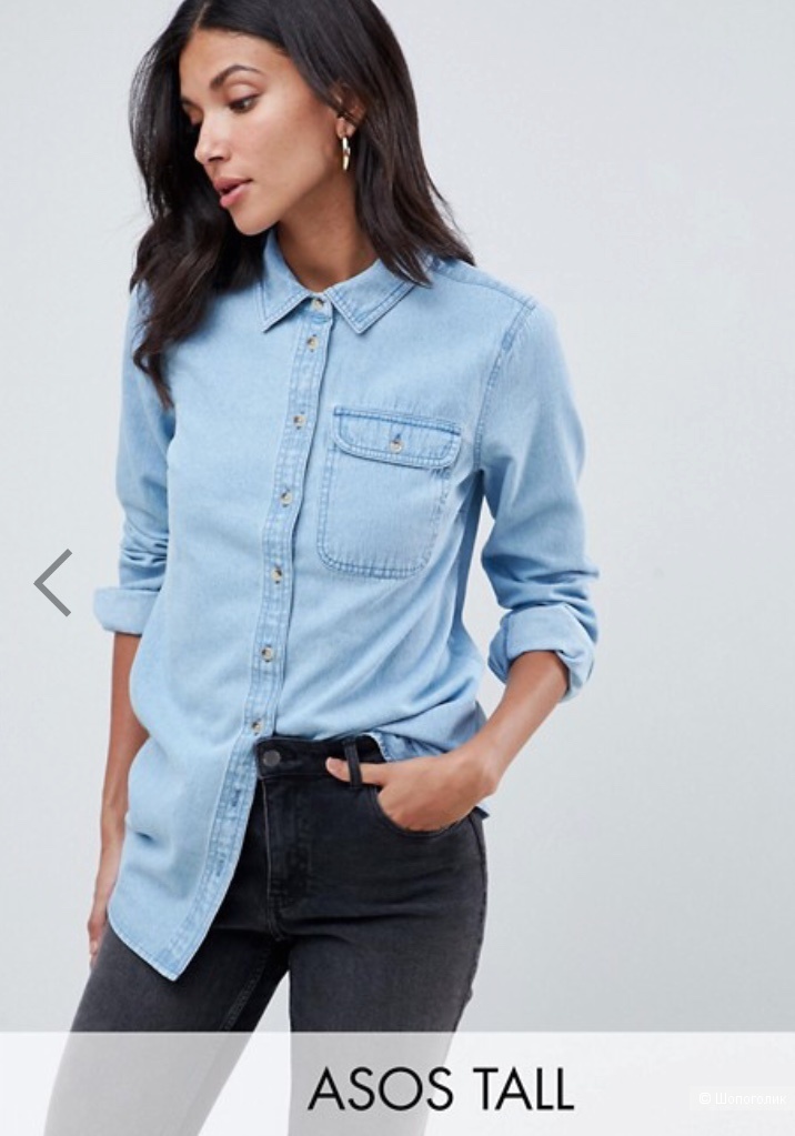 Джинсовая рубашка Asos, размер 10 uk ( 42-44 рус.)