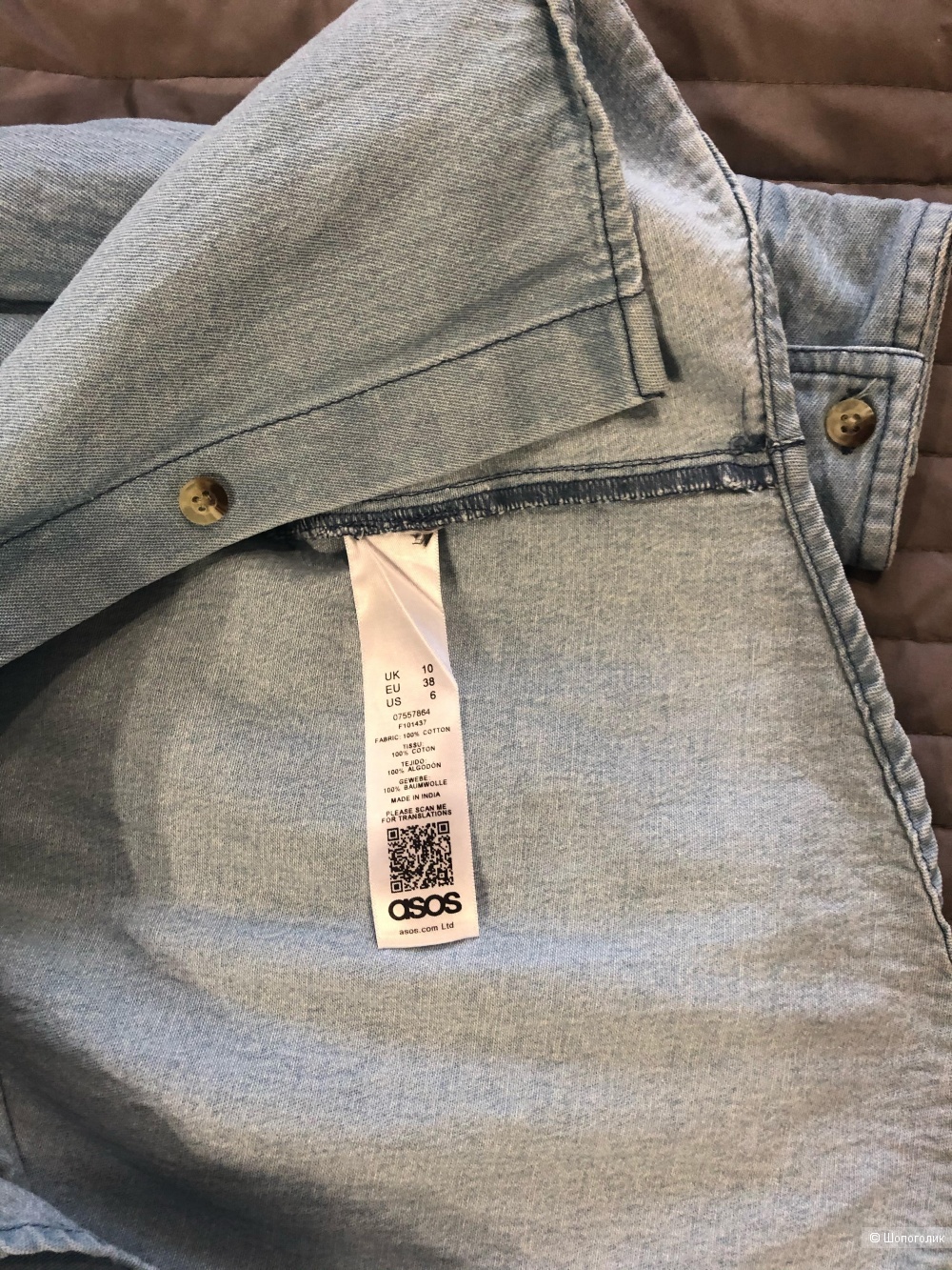 Джинсовая рубашка Asos, размер 10 uk ( 42-44 рус.)