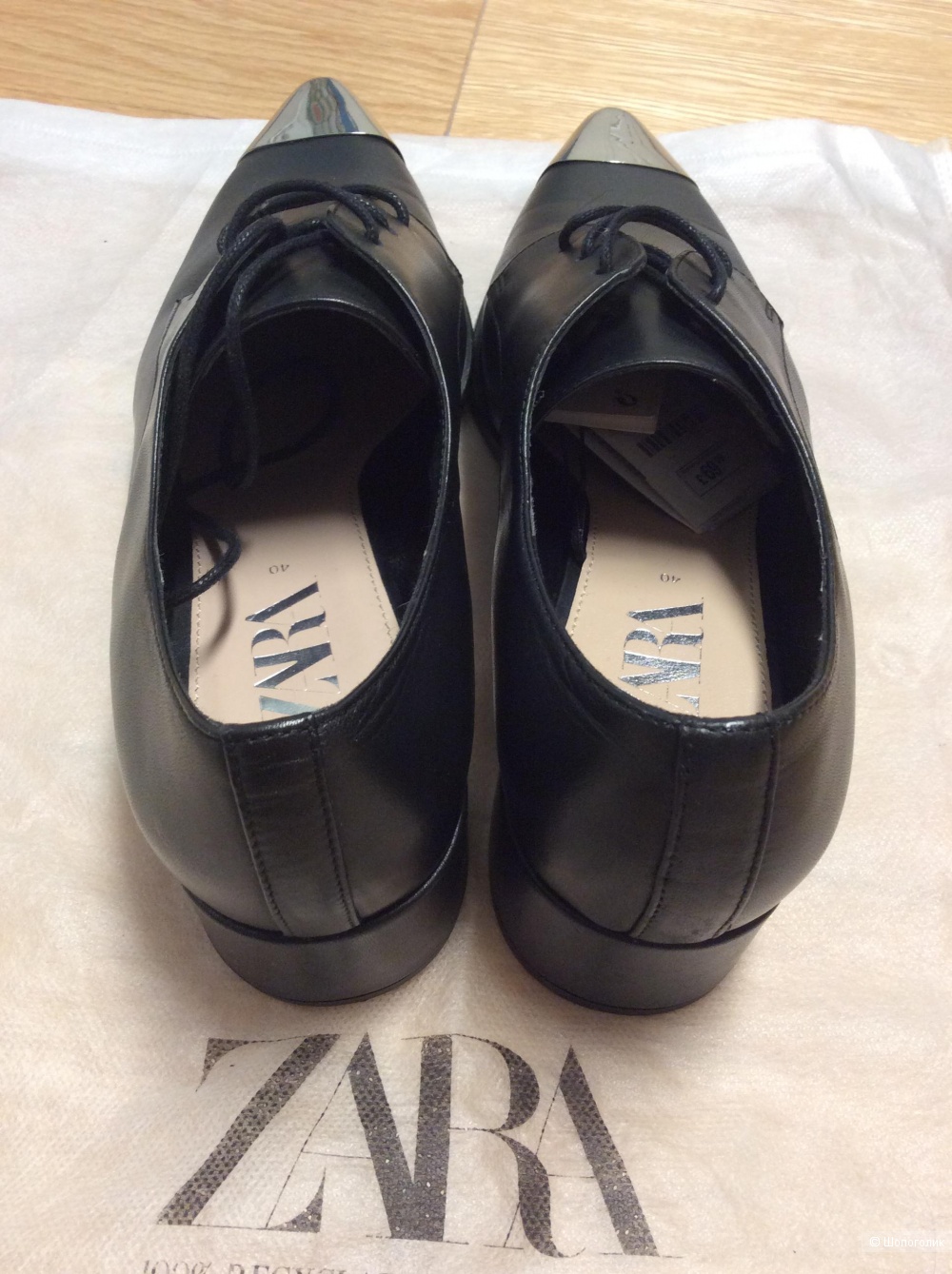 Туфли на шнурках ZARA р.40