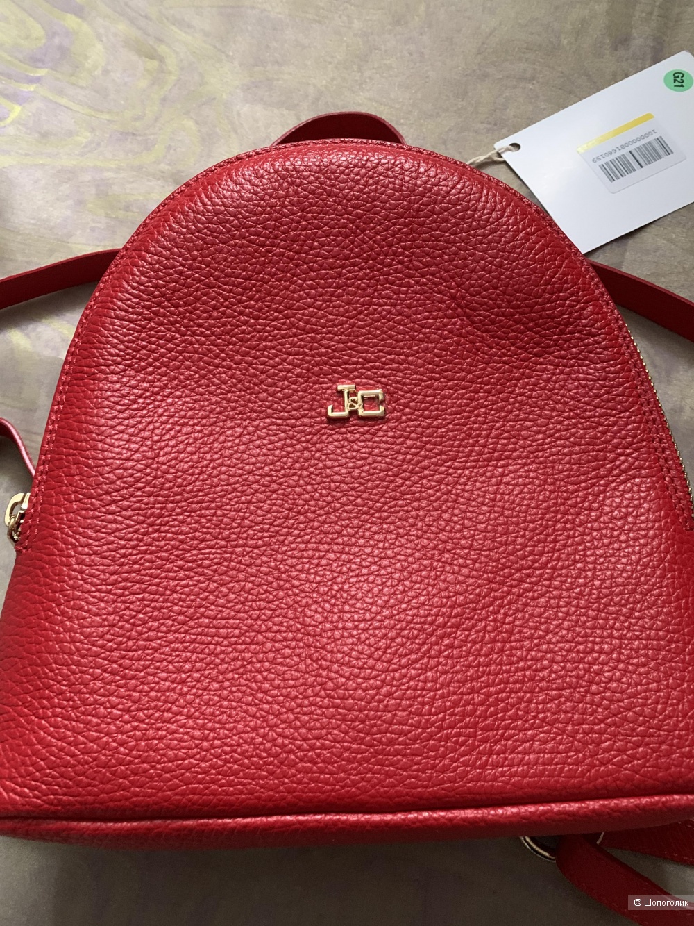 Кожаный рюкзак J&C JACKYCELINE 22 см х 23 см