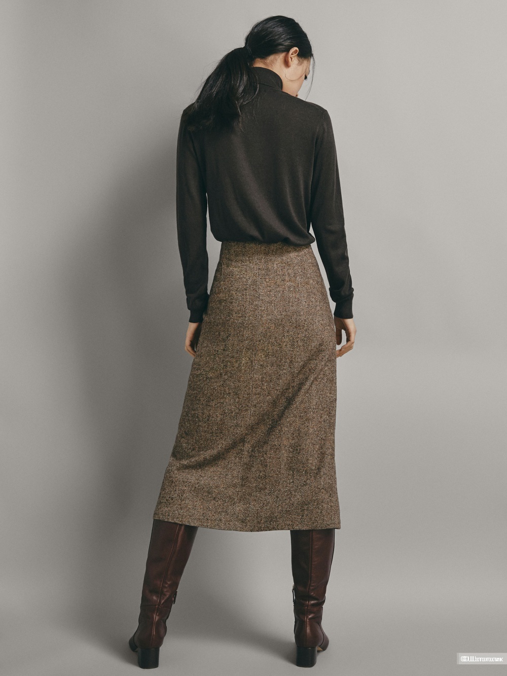 Юбка- карандаш с шерстью, MASSIMO DUTTI, eu 36