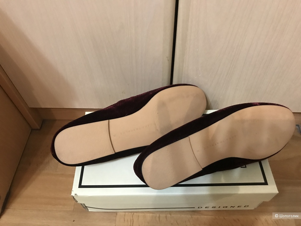 Лоферы мокасины Zara 38 p велюр