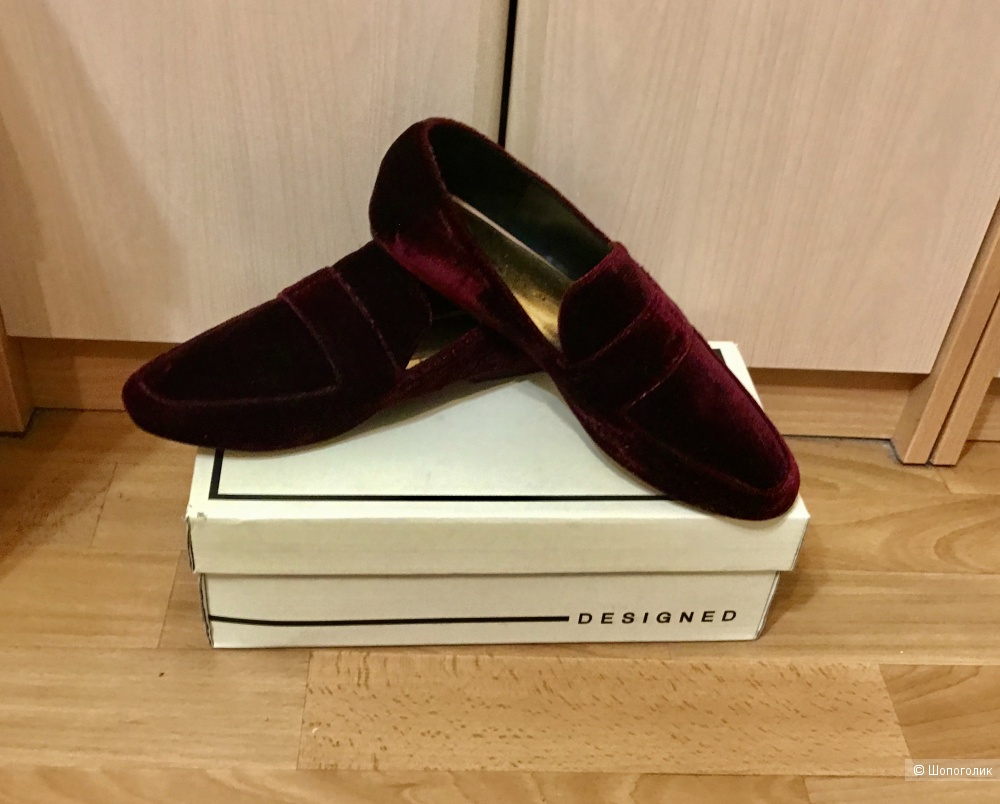 Лоферы мокасины Zara 38 p велюр