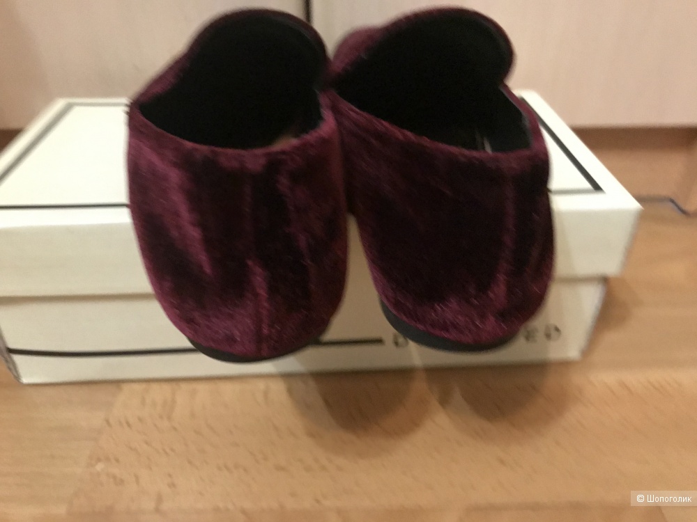 Лоферы мокасины Zara 38 p велюр