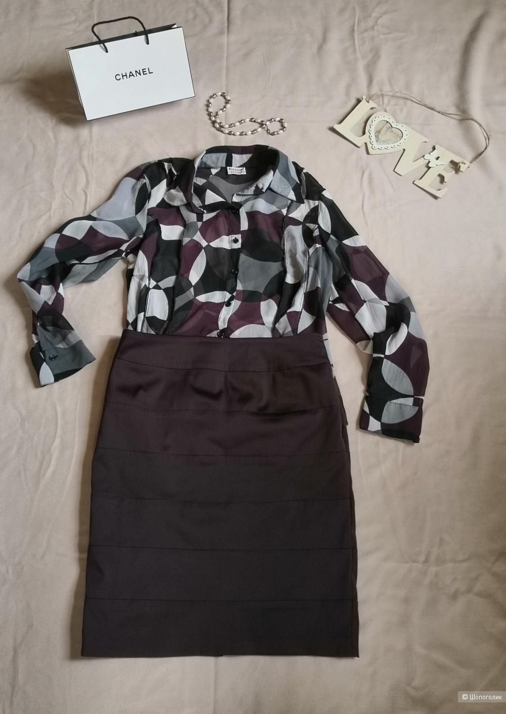 Комплект юбка Zarina и блузка Biaggini, размер 44-46