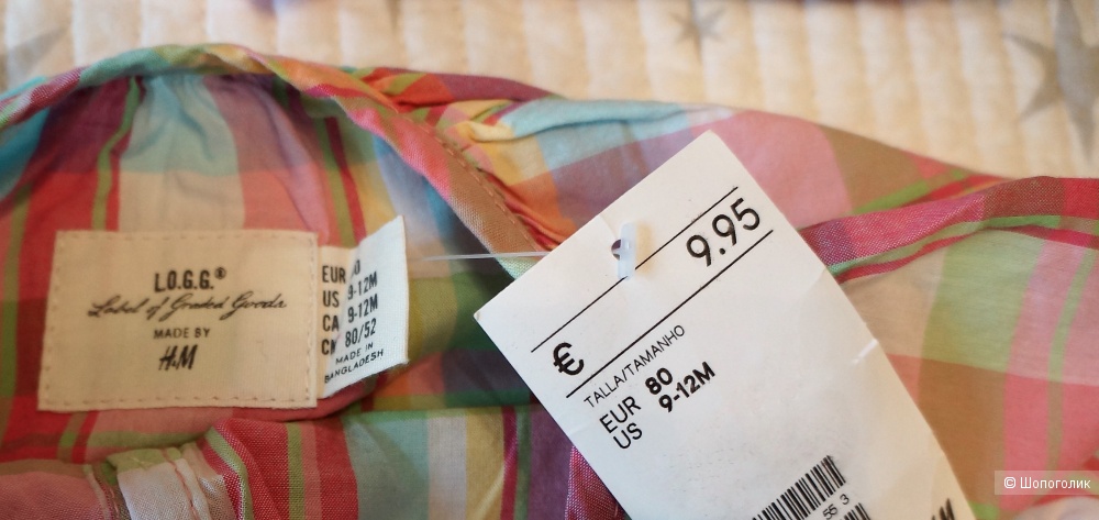 Платье и шапочка-косынка H&M размер 9-12 мес