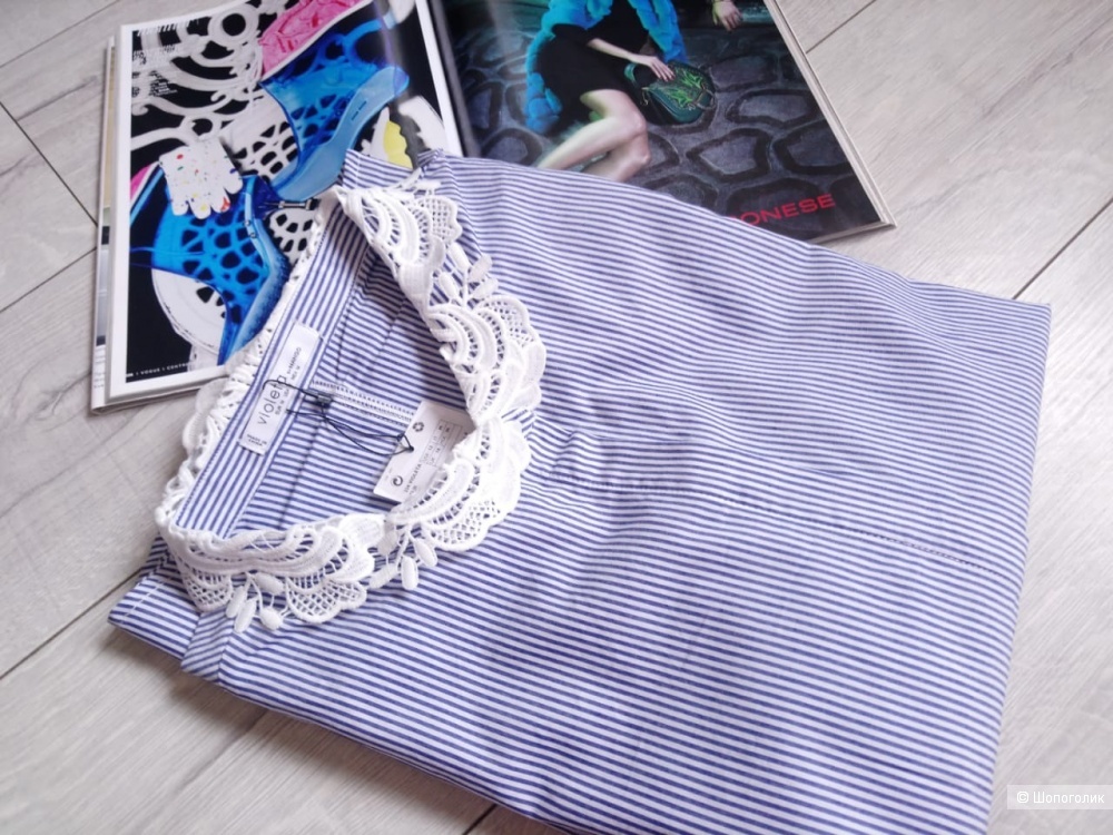 Хлопковая рубашка Violeta by mango, росс. 48-50-52