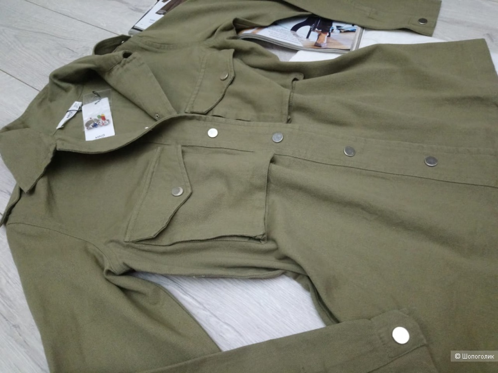 Верхняя рубашка- куртка с вышивкой mango, размер 42-44 росс.