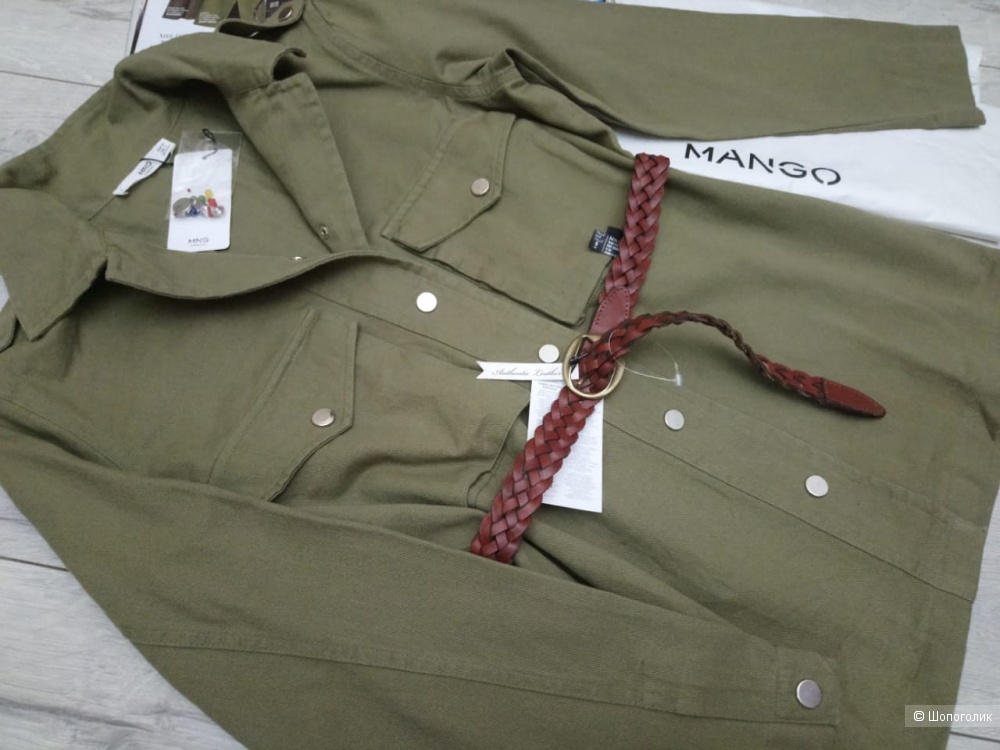 Верхняя рубашка- куртка с вышивкой mango, размер 42-44 росс.