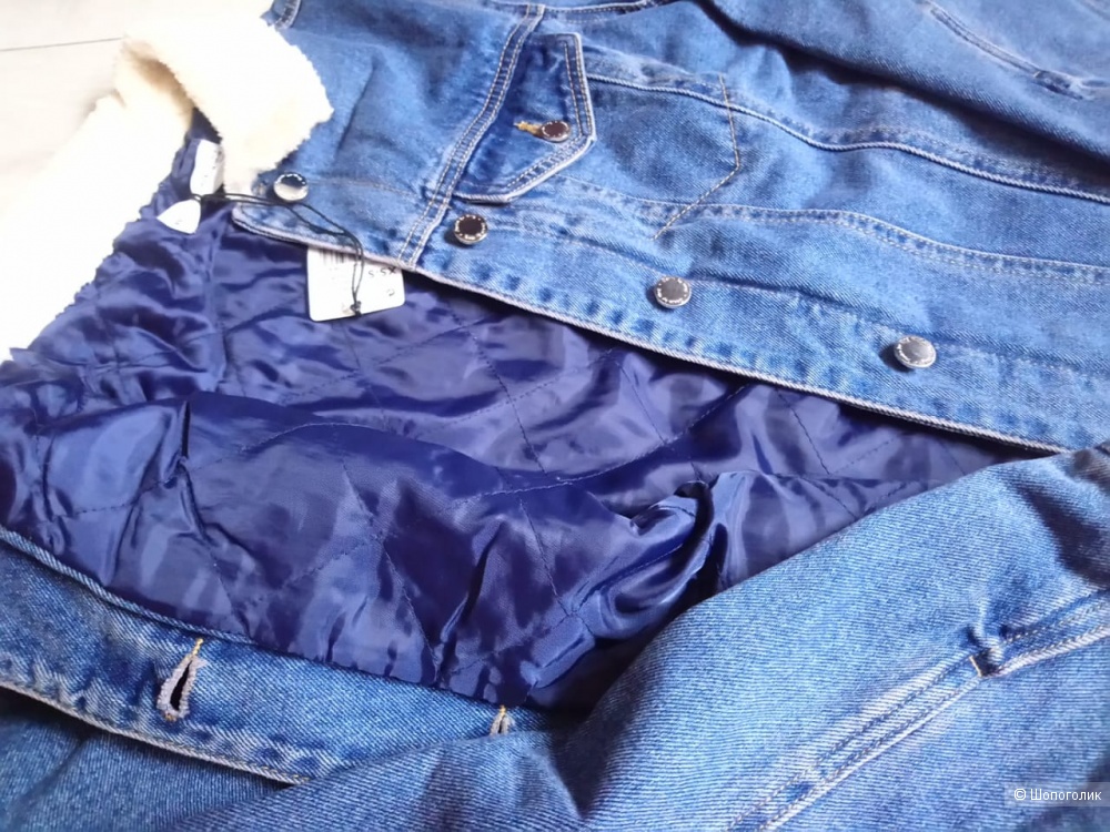 Утепленная джинсовая куртка mango, размер росс. 42-44