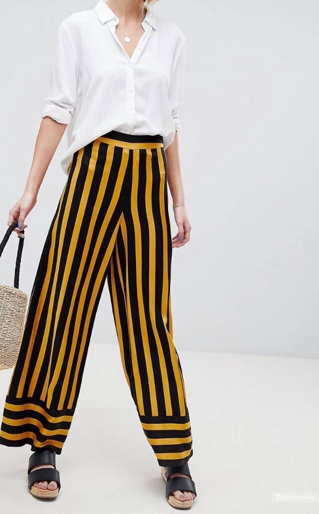 Широкие брюки в полоску ASOS DESIGN 36-38 eur