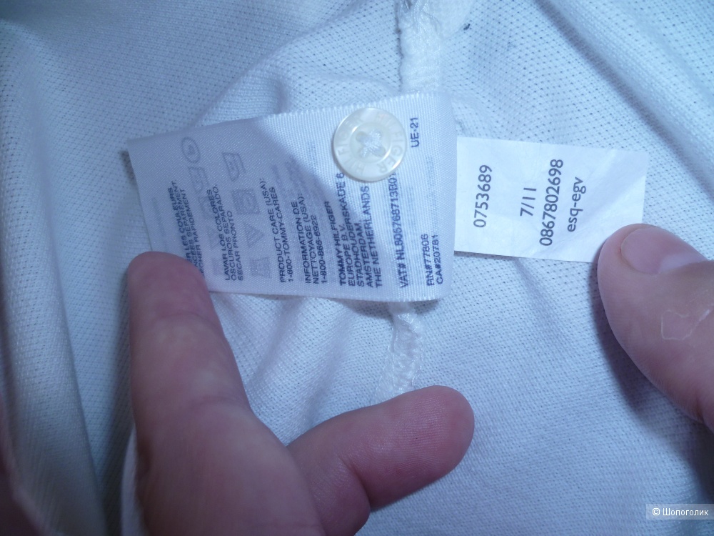Tommy Hilfiger. Рубаха-поло мужская, Размер "L"(US,на наш-XL,или 50-52)