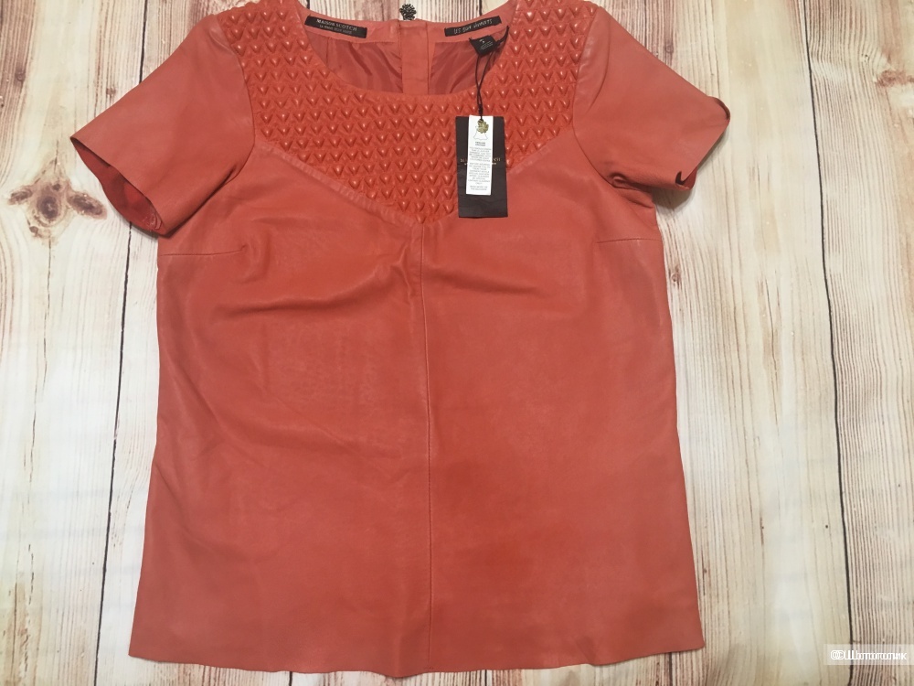 Кожаный топ Maison Scotch, размер 3, на рос. 46-48