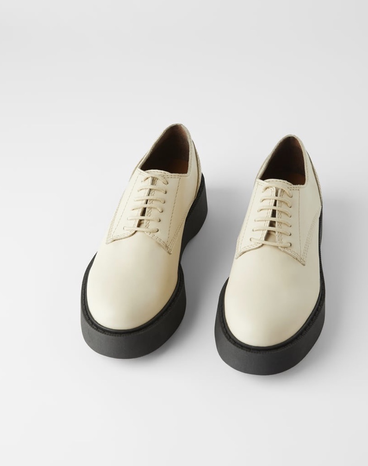 Кожаные туфли-блюхеры Zara, размер 39