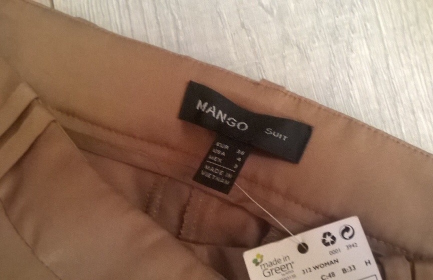 Брюки MANGO Suit, размер EUR 36 (42-44)