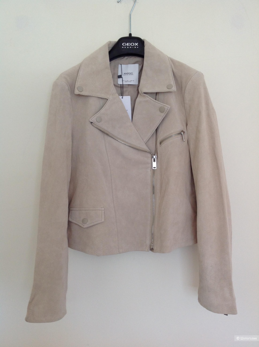 Кожаная куртка косуха Mango, размер XL, на 46-48-50