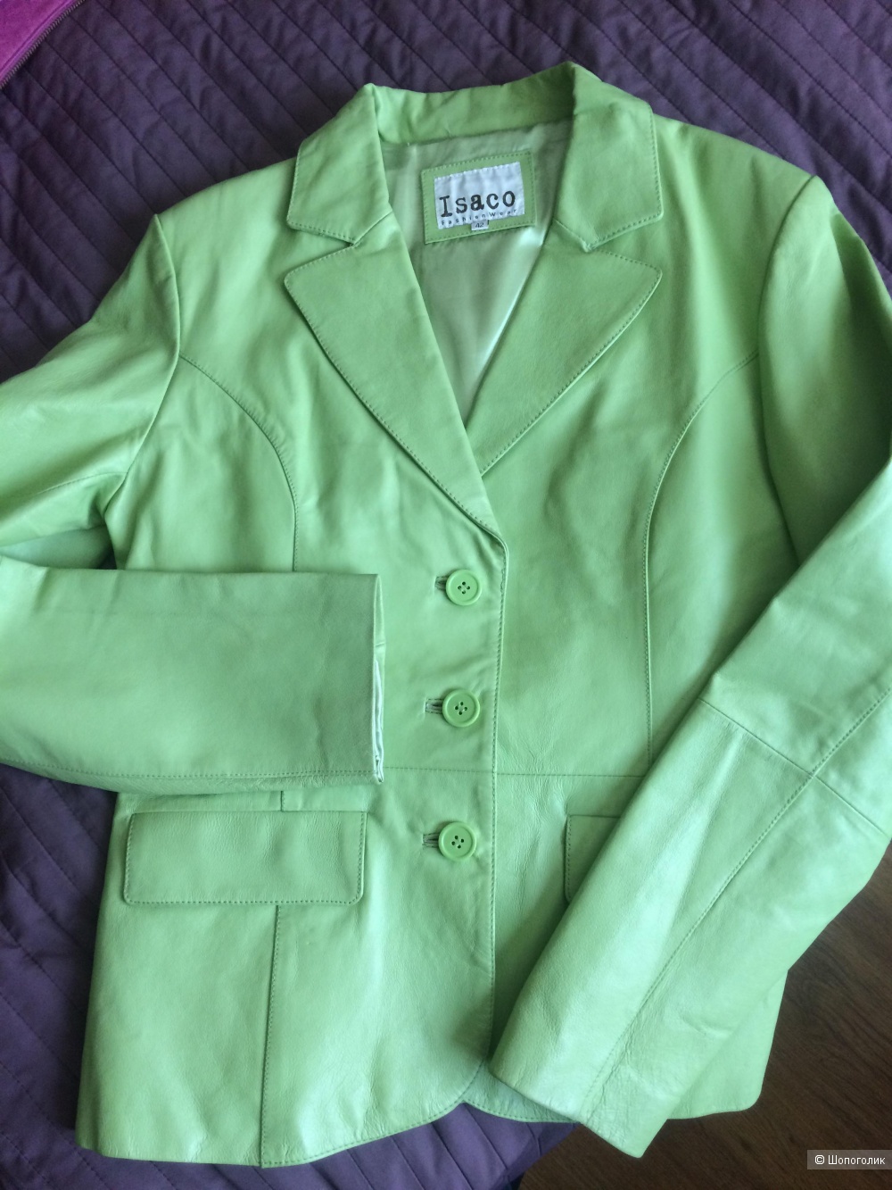 Кожаная куртка пиджак  Isaco размер М