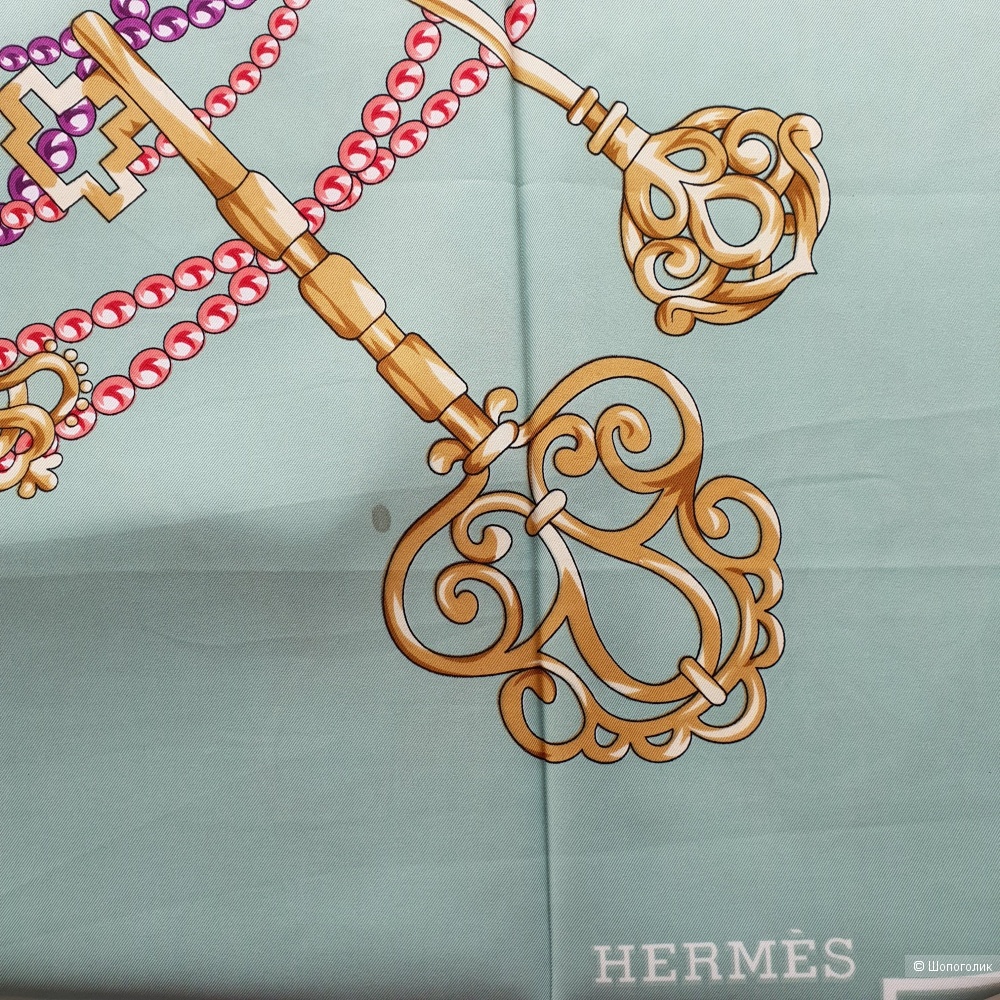 Платок Hermès шёлк (мятный)