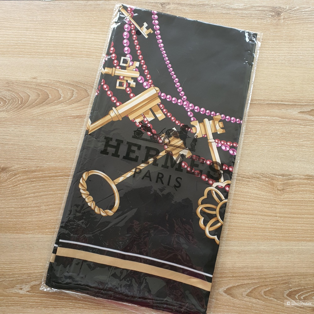 Платок Hermès шёлк (черный)
