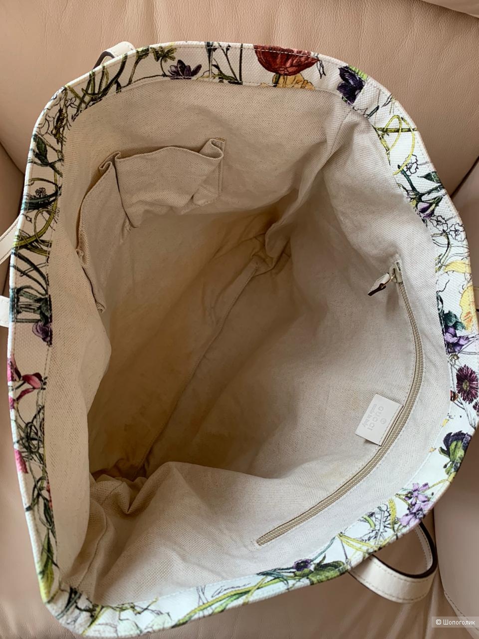 Сумка-тоут Gucci Flora Canvas Large