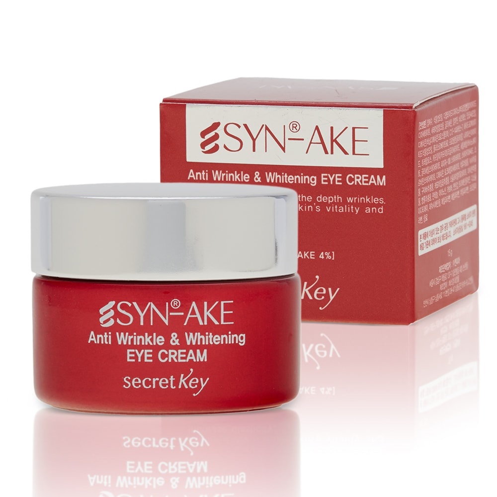 Антивозрастной крем для кожи вокруг глаз Secret Key Syn-Ake Anti Wrinkle Whitening Eye Cream со змеиными пептидами Syn-Ake