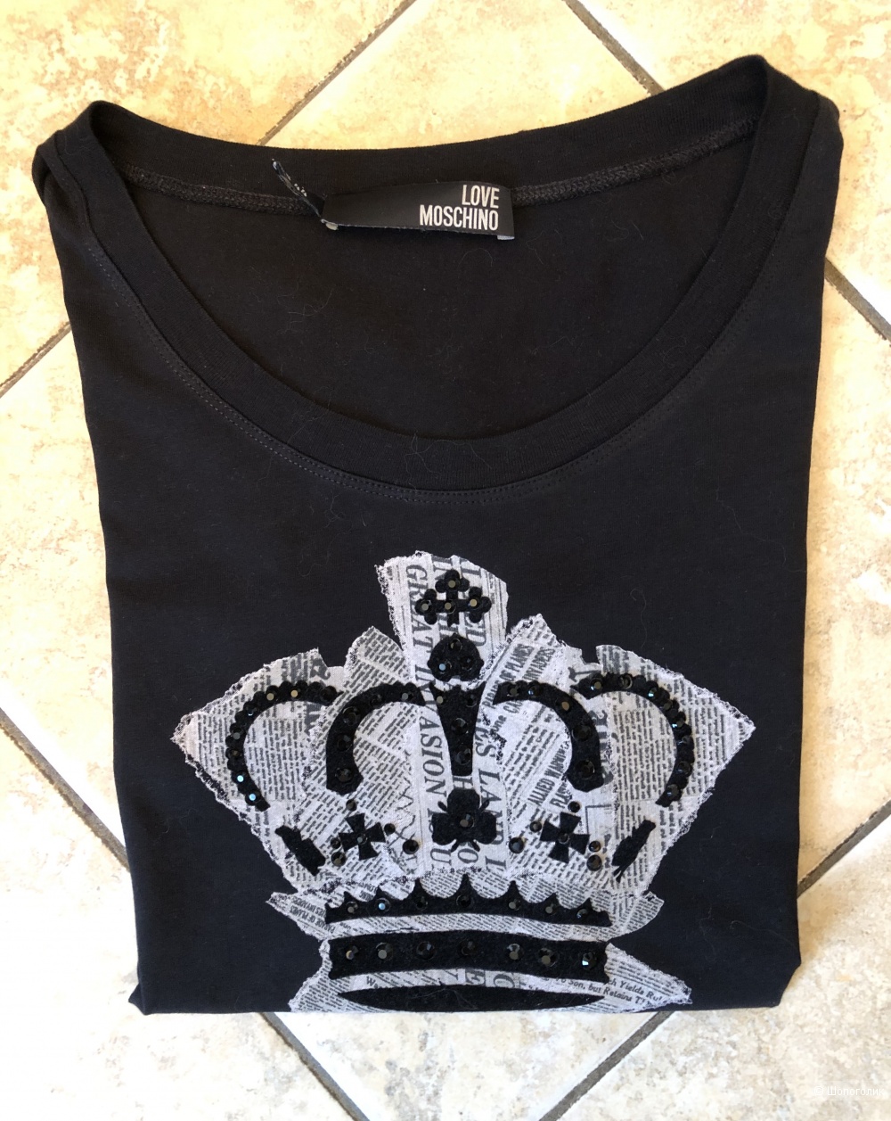 Футболка Love Moschino, размер IT 44 (на российский 46 +/-).