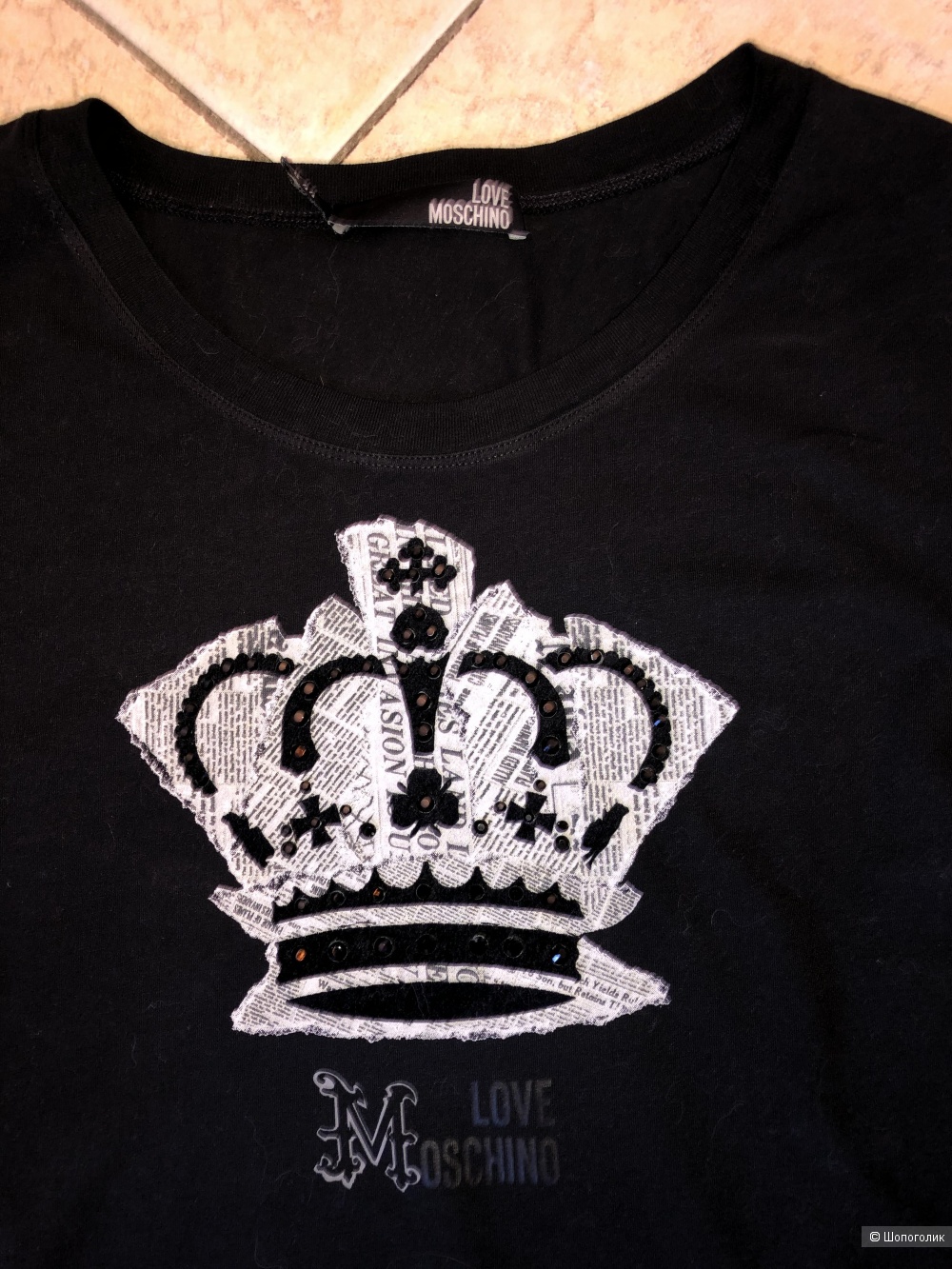 Футболка Love Moschino, размер IT 44 (на российский 46 +/-).