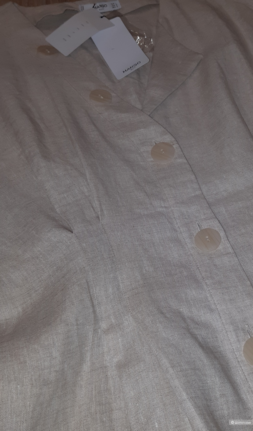 Льняное платье mango, размер l