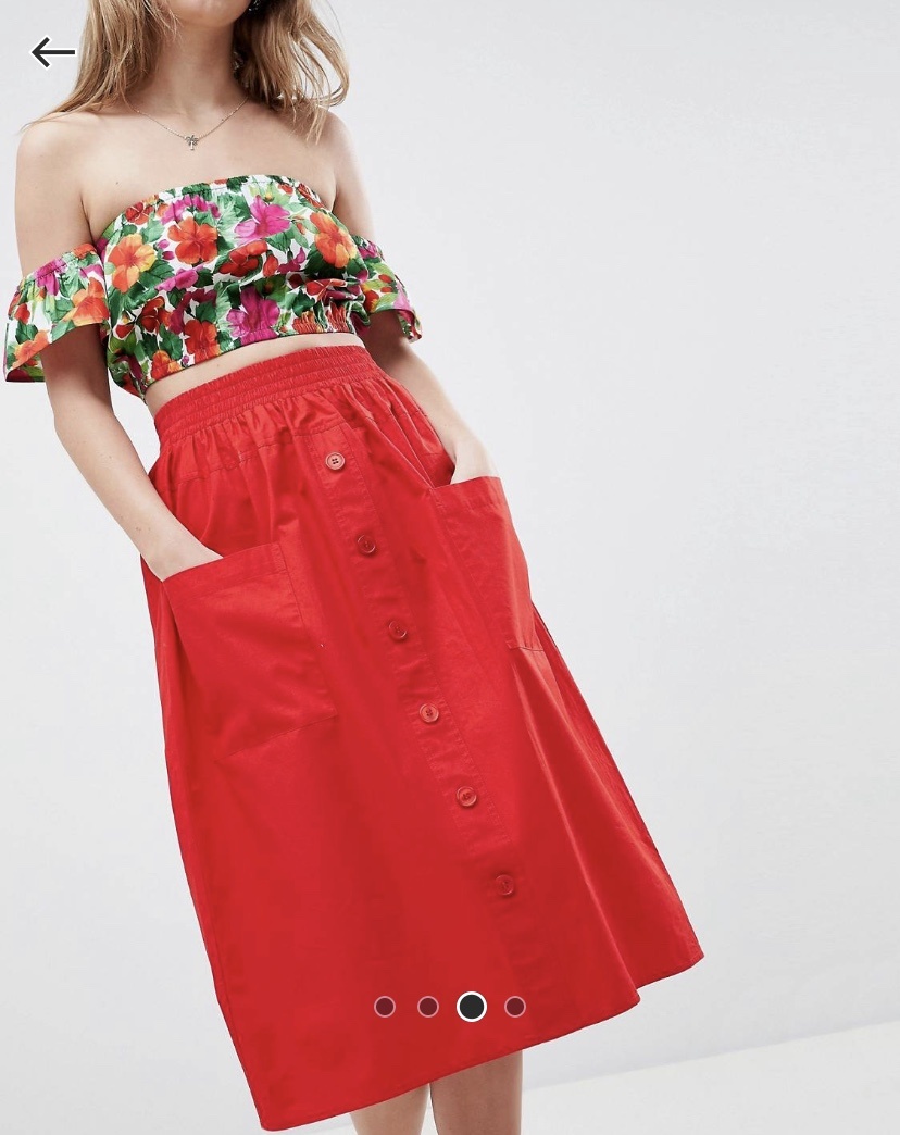 Юбка миди ASOS DESIGN, 12UK