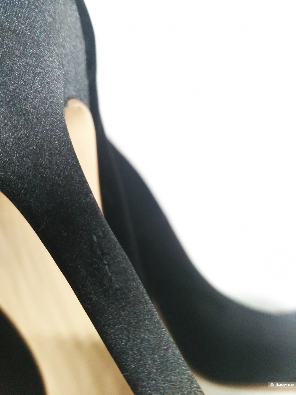 Атласные лодочки со стразами НМ 40 размер