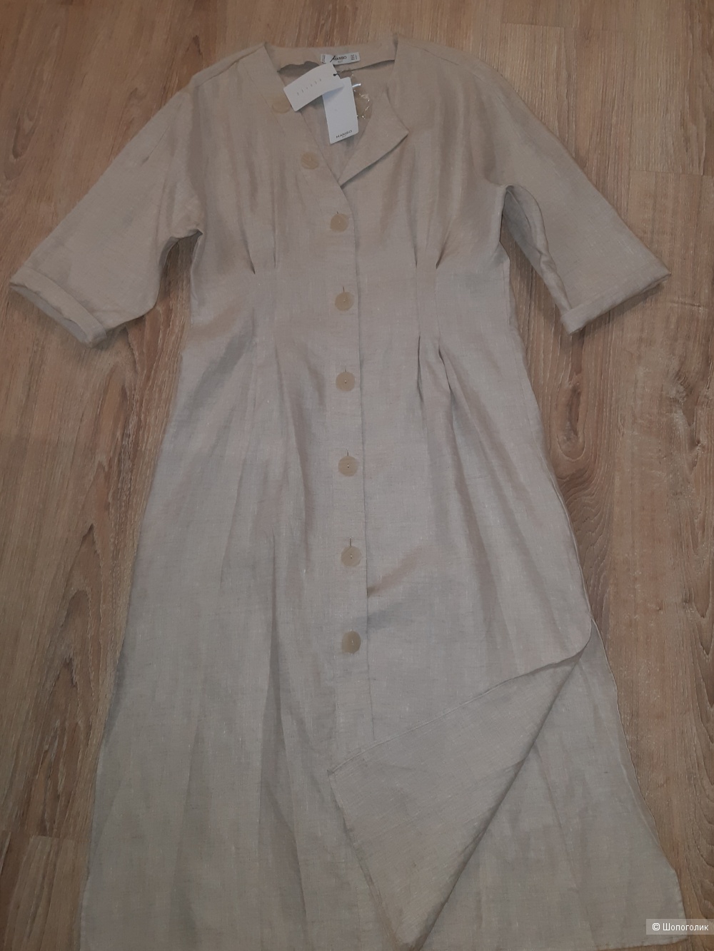 Льняное платье mango, размер l