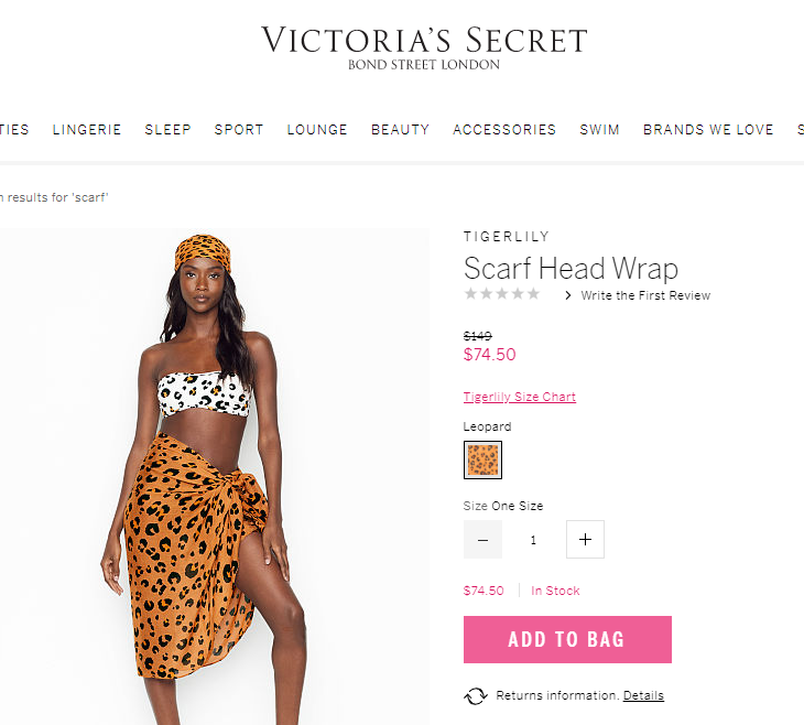 Палантин- шарф  Victoria's Secret,  Размер: 150*70 см