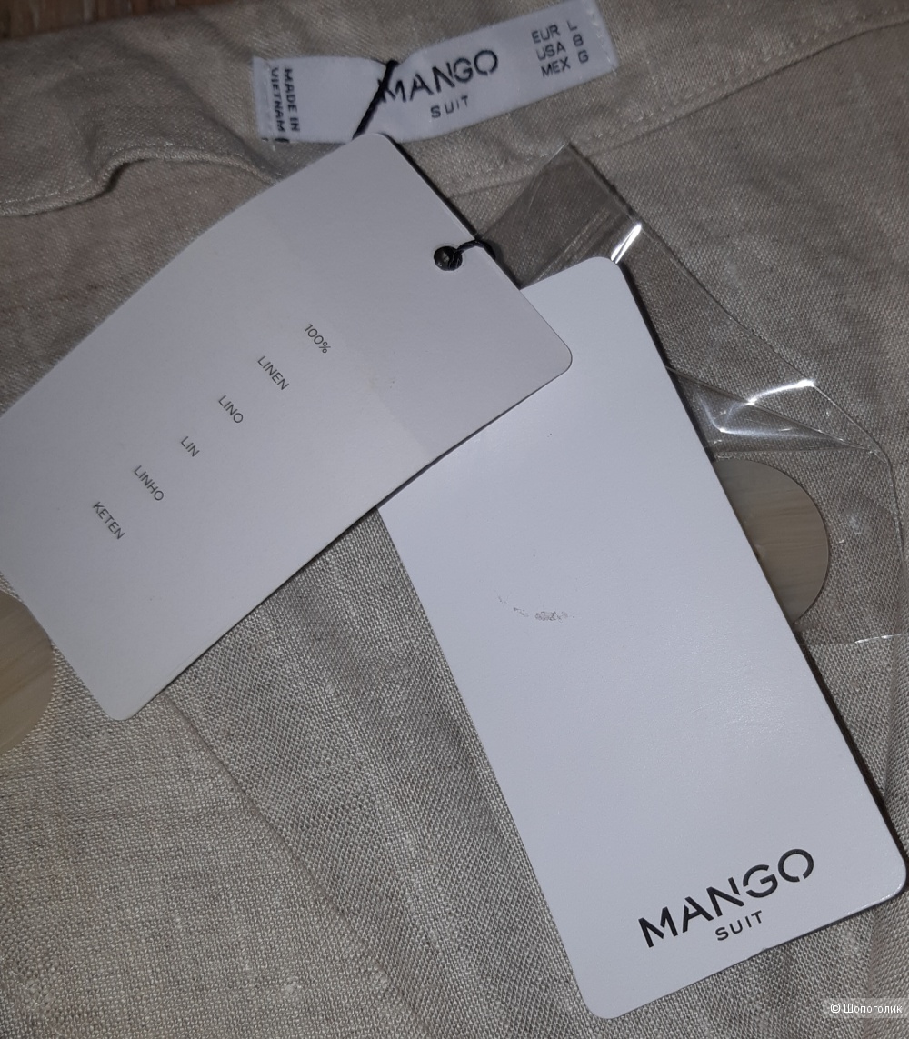 Льняное платье mango, размер l
