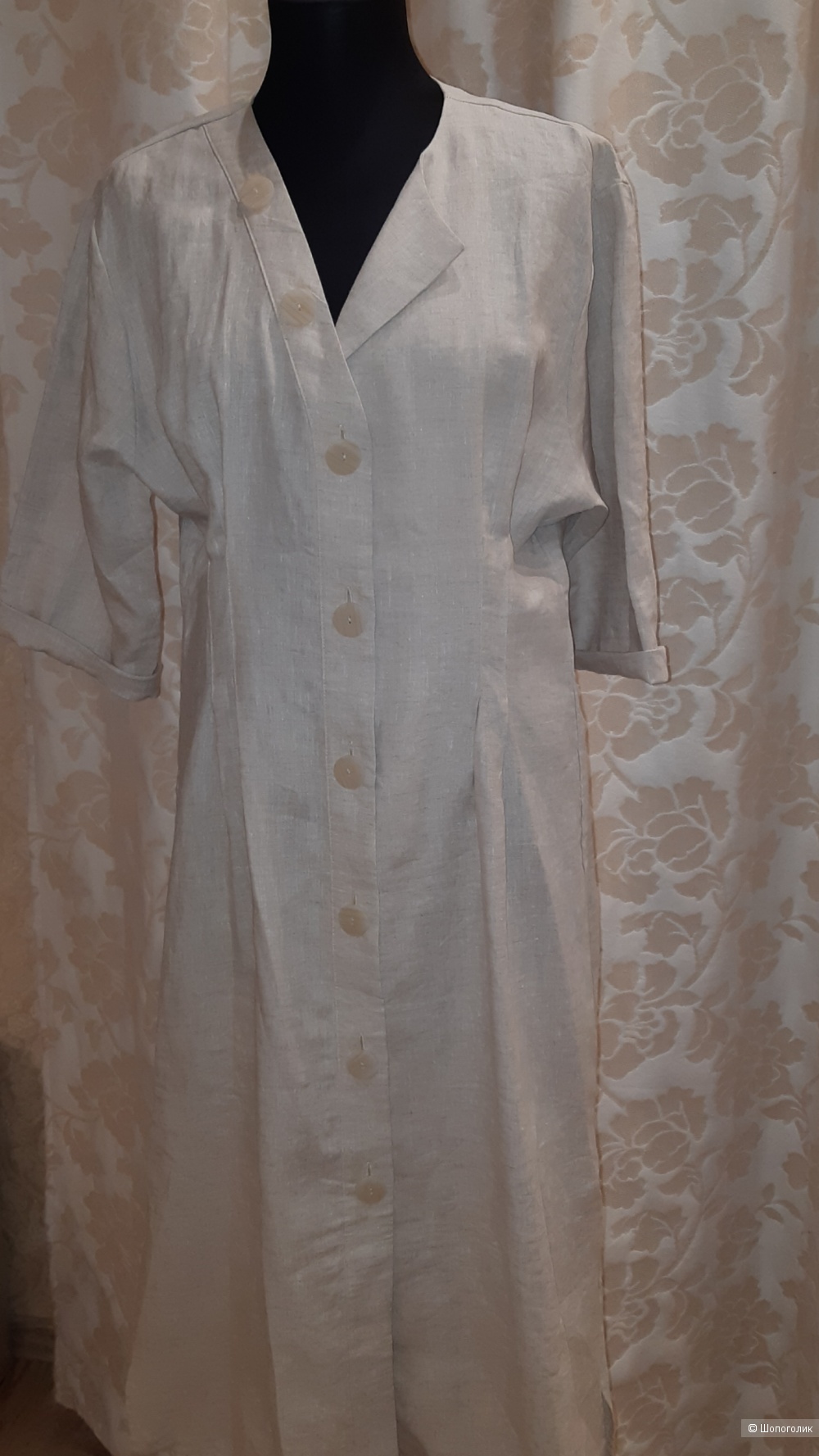 Льняное платье mango, размер l