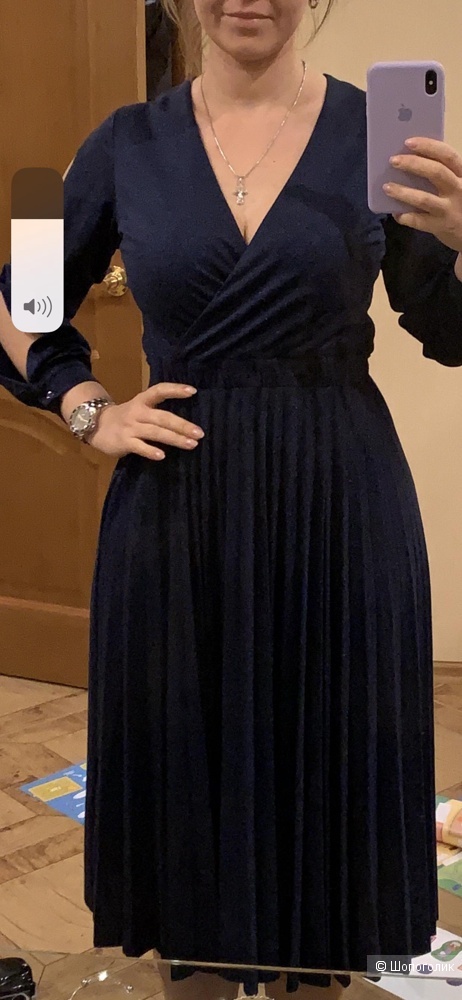 Платье Trussardi плиссе (люрекс), размер M (44-46)