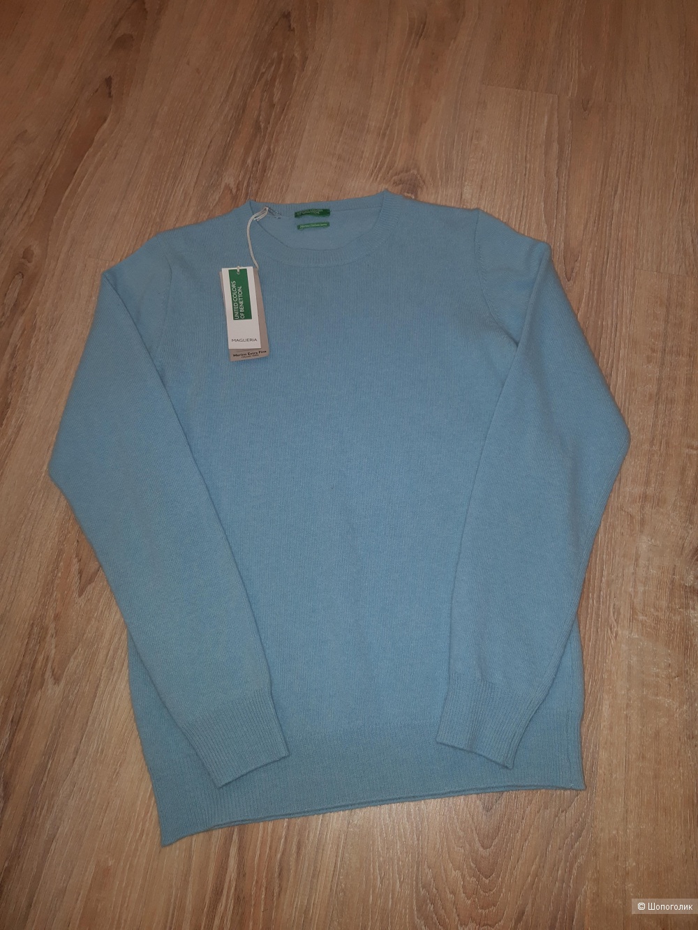 Шерстяной пуловер benetton, размер s