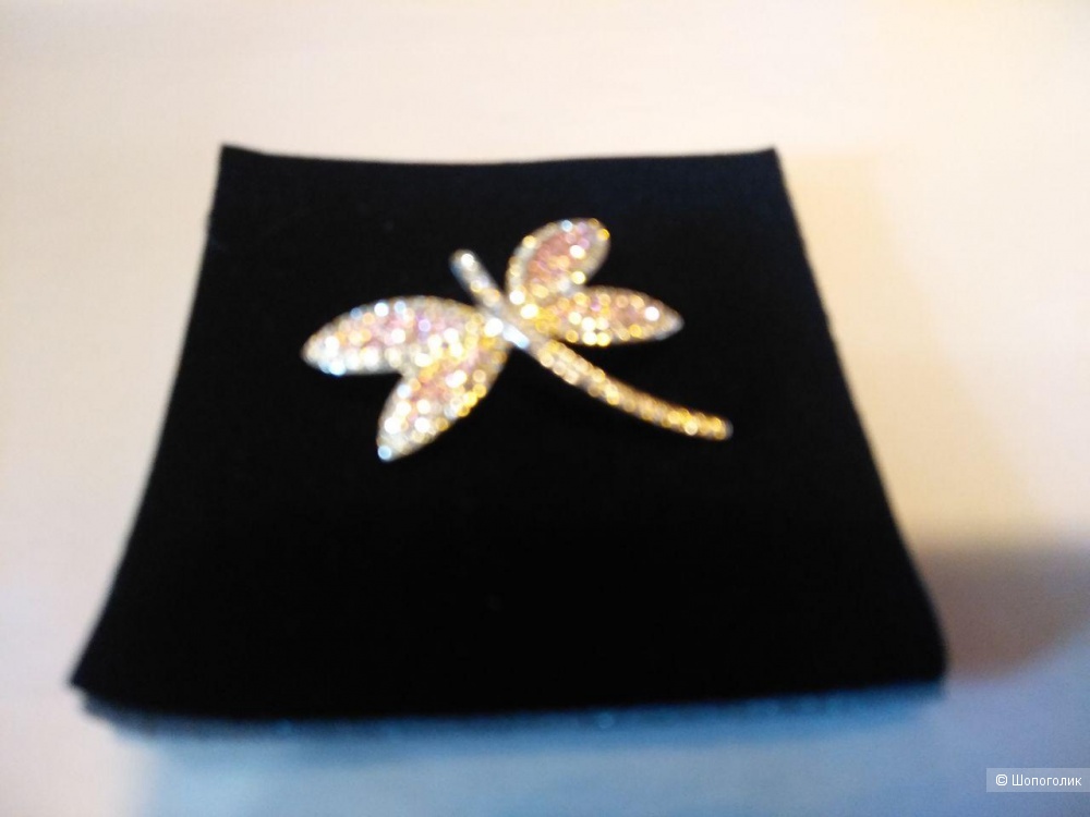 Брошь Swarovski " Стрекоза" 3х4 см