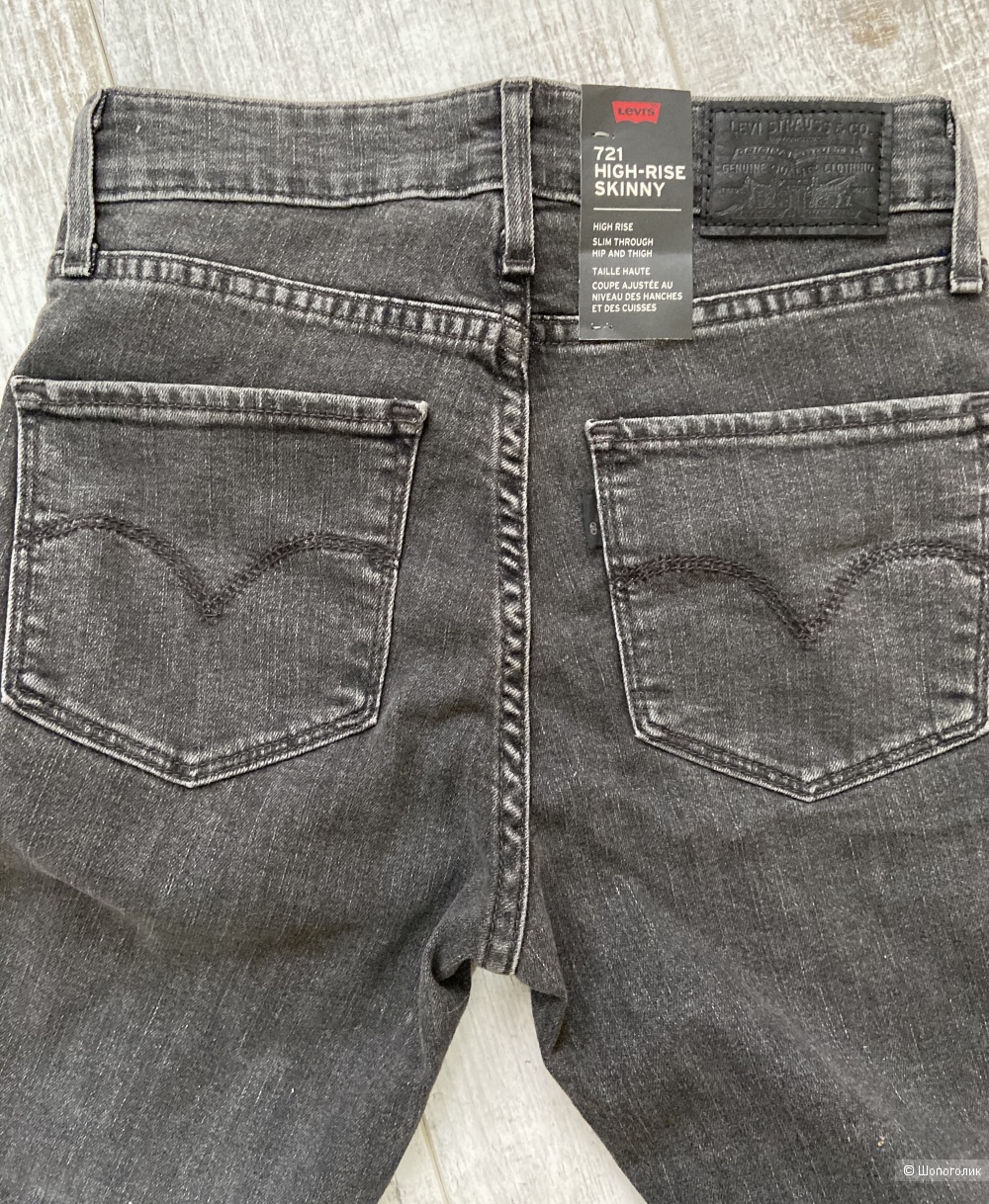 Темно-серые джинсы Levi's 721 High-rise Skinny/ W25-L32